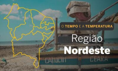 PREVISÃO DO TEMPO: Nordeste terá quinta-feira (12) de céu com muitas nuvens