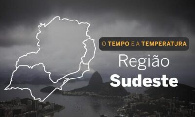 PREVISÃO DO TEMPO: Chuvas intensas grande parte do Sudeste, neste sábado (18)