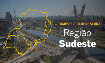 PREVISÃO DO TEMPO: Alerta de perigo potencial de chuvas para o Sudeste