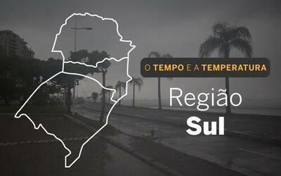 PREVISÃO DO TEMPO: segunda-feira (1°) chuvosa na região Sul