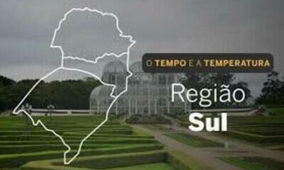 PREVISÃO DO TEMPO: Sul com chuvas isoladas nesta terça-feira (7)