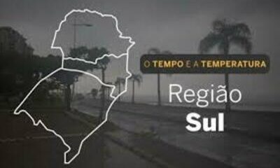 PREVISÃO DO TEMPO: Sul com chuvas  nesta segunda-feira (6)