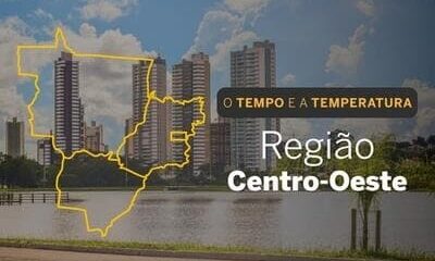 PREVISÃO DO TEMPO: quinta-feira (30) de muitas nuvens e probabilidade de chuva no Centro-Oeste