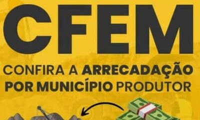 CFEM: estados e municípios produtores minerários partilham mais de R$ 547 milhões, em novembro