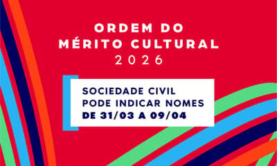 Ordem do Mérito Cultural 2026: sociedade civil pode indicar nomes de 31/03 a 09/04