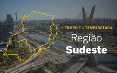 O TEMPO E A TEMPERATURA: terça-feira (5) chuvosa no Sudeste