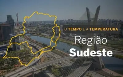 O TEMPO E A TEMPERATURA: sexta-feira (12) com chuva em áreas do Sudeste